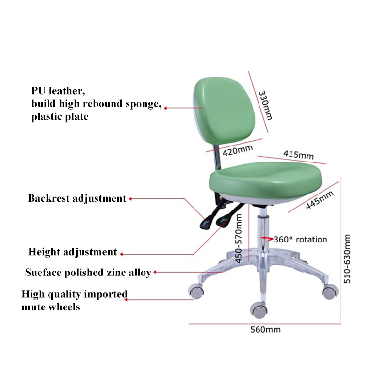 SV039 Chaise de tabouret dentaire ergonomique pour dentiste
   